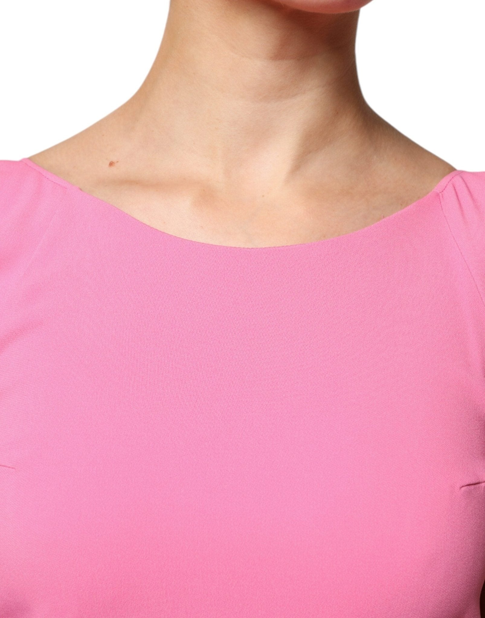 Dondup Pink Viscose Short Sleeves Backless Sheath Mini Dress - RIMODA