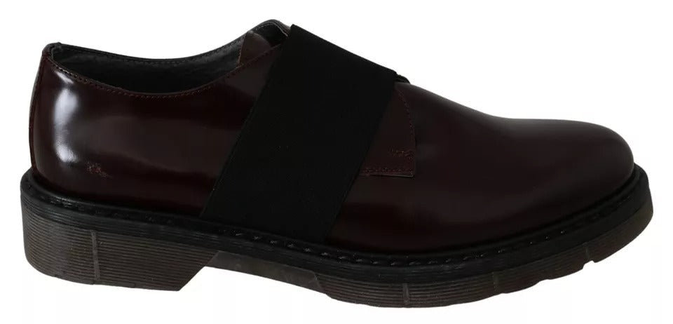 Dr. Martens Dark Brown Leather Elastic Strap Shoes - RIMODA