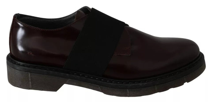 Dr. Martens Dark Brown Leather Elastic Strap Shoes - RIMODA