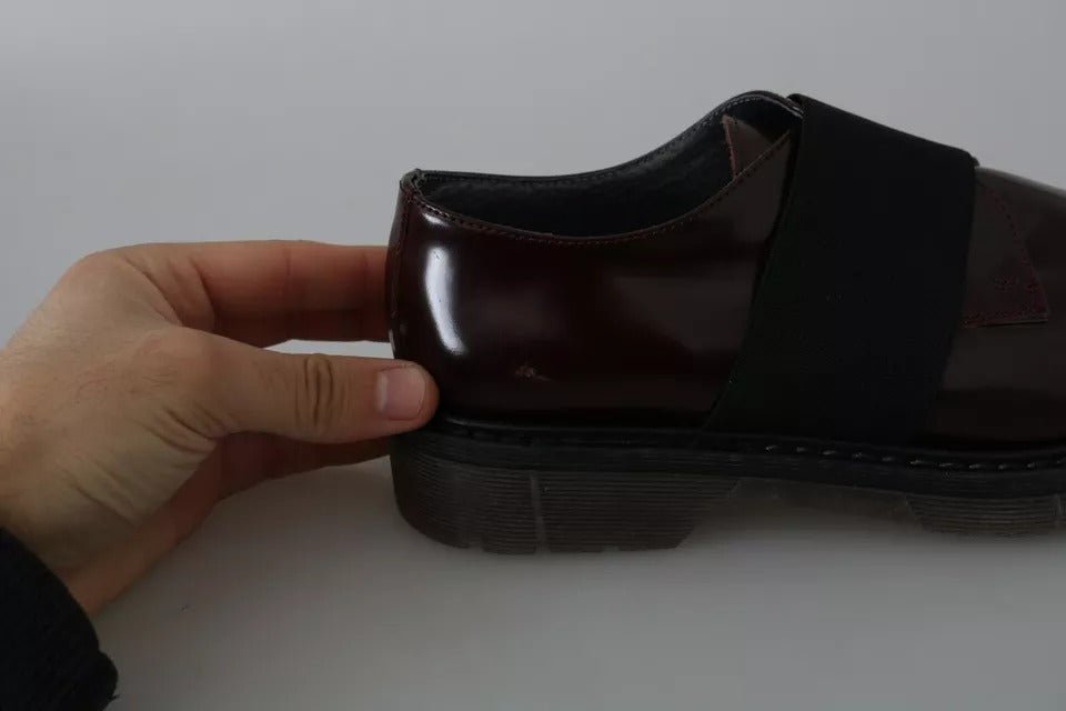 Dr. Martens Dark Brown Leather Elastic Strap Shoes - RIMODA