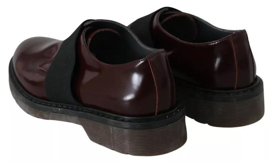 Dr. Martens Dark Brown Leather Elastic Strap Shoes - RIMODA