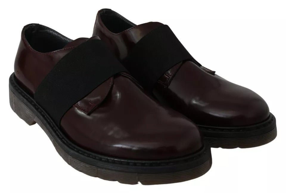 Dr. Martens Dark Brown Leather Elastic Strap Shoes - RIMODA