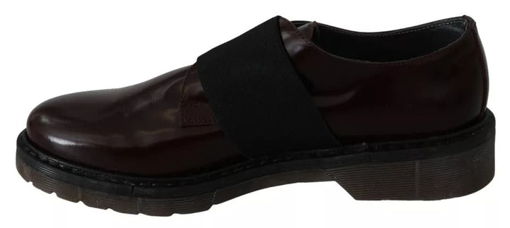 Dr. Martens Dark Brown Leather Elastic Strap Shoes - RIMODA