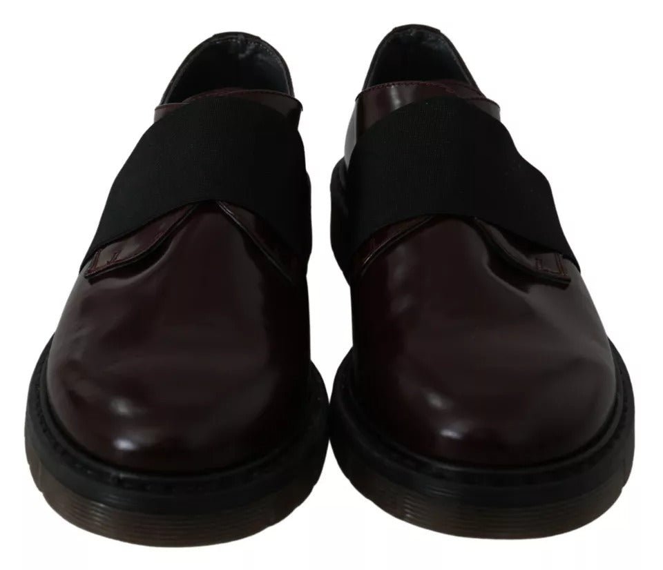 Dr. Martens Dark Brown Leather Elastic Strap Shoes - RIMODA
