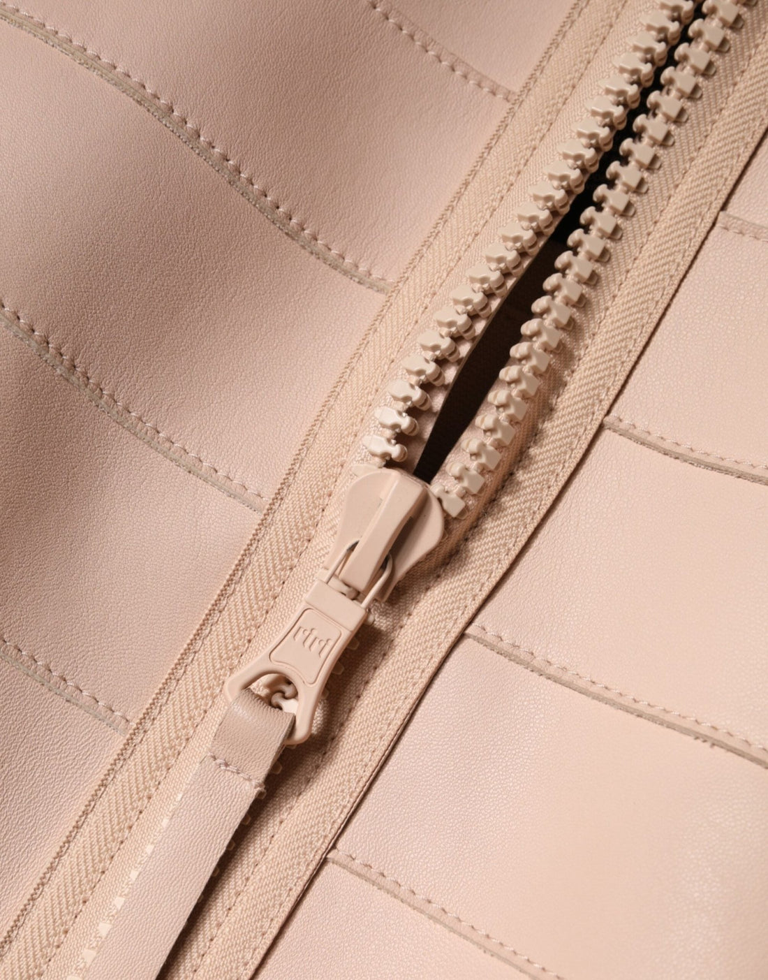 Dsquared² Beige Leather Short Sleeves Sheath Mini Dress - RIMODA