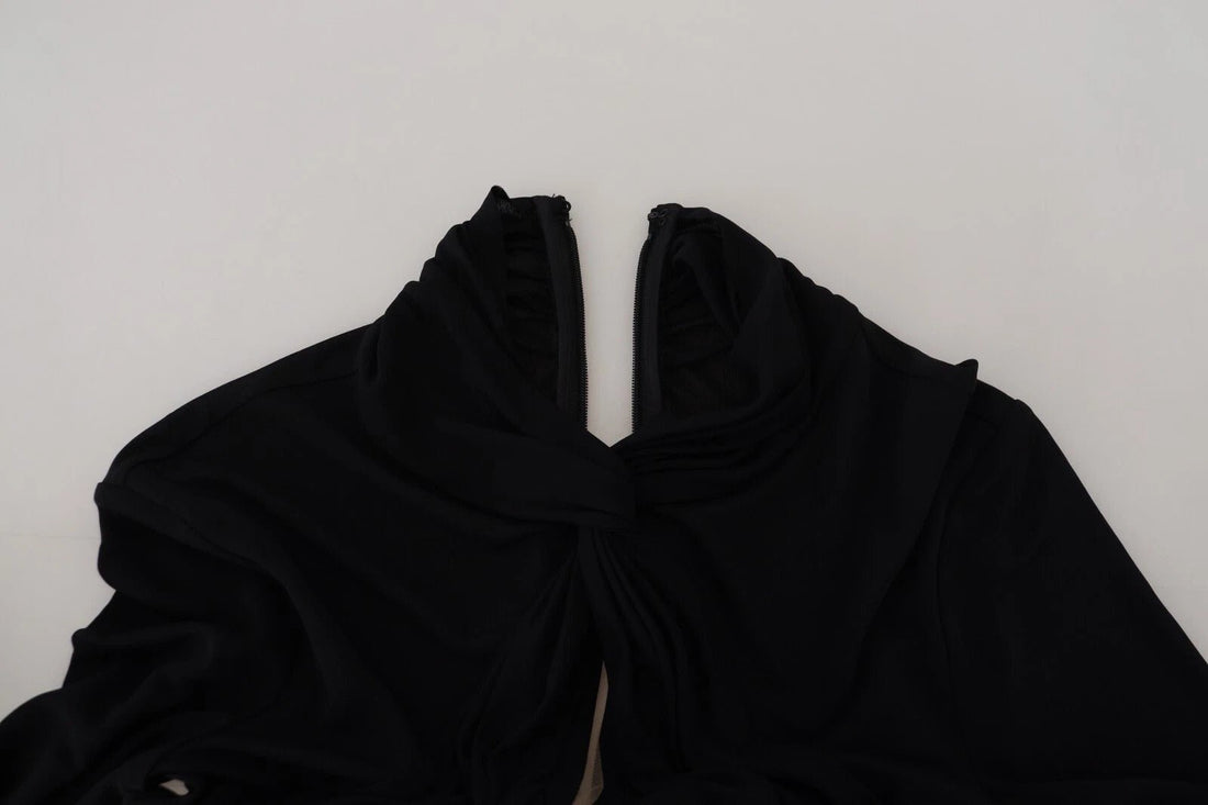 Dsquared² Black Viscose Long Sleeves Cut Out Mini Dress - RIMODA