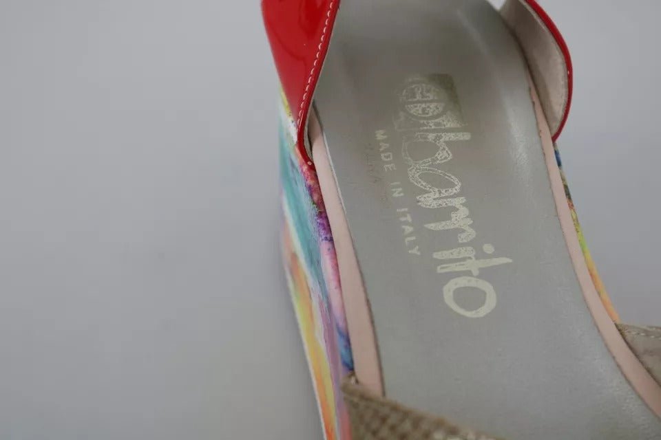 EBARRITO Multicolor Leather Ankle Strap Wedge Heel Sandals Shoes - RIMODA