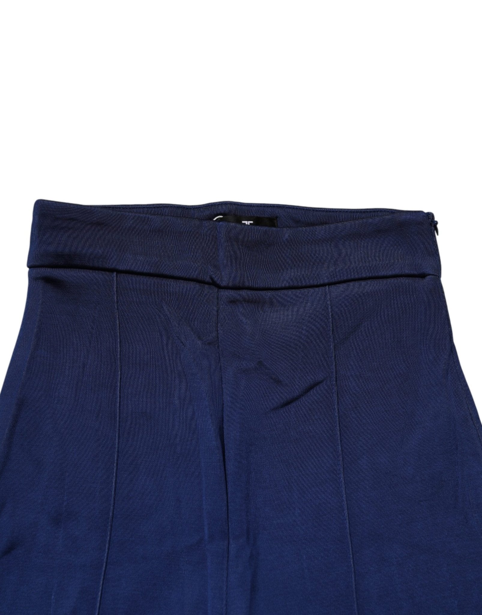 Elisabetta Franchi Navy Blue HighWaist Flare Leg Trouser Pants - RIMODA