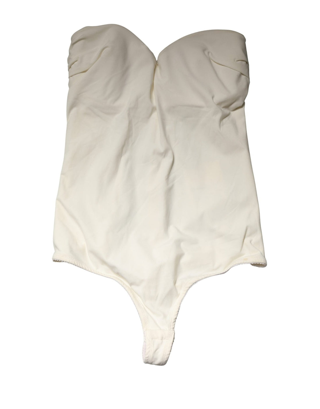 Elisabetta Franchi Off White Strapless One Piece Swimsuit Swimwear - RIMODA