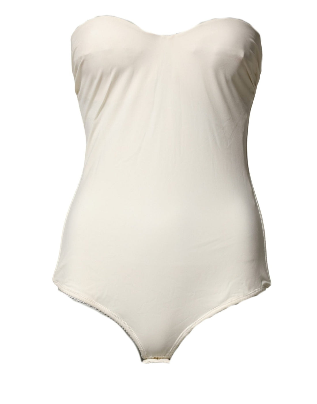 Elisabetta Franchi Off White Strapless One Piece Swimsuit Swimwear - RIMODA