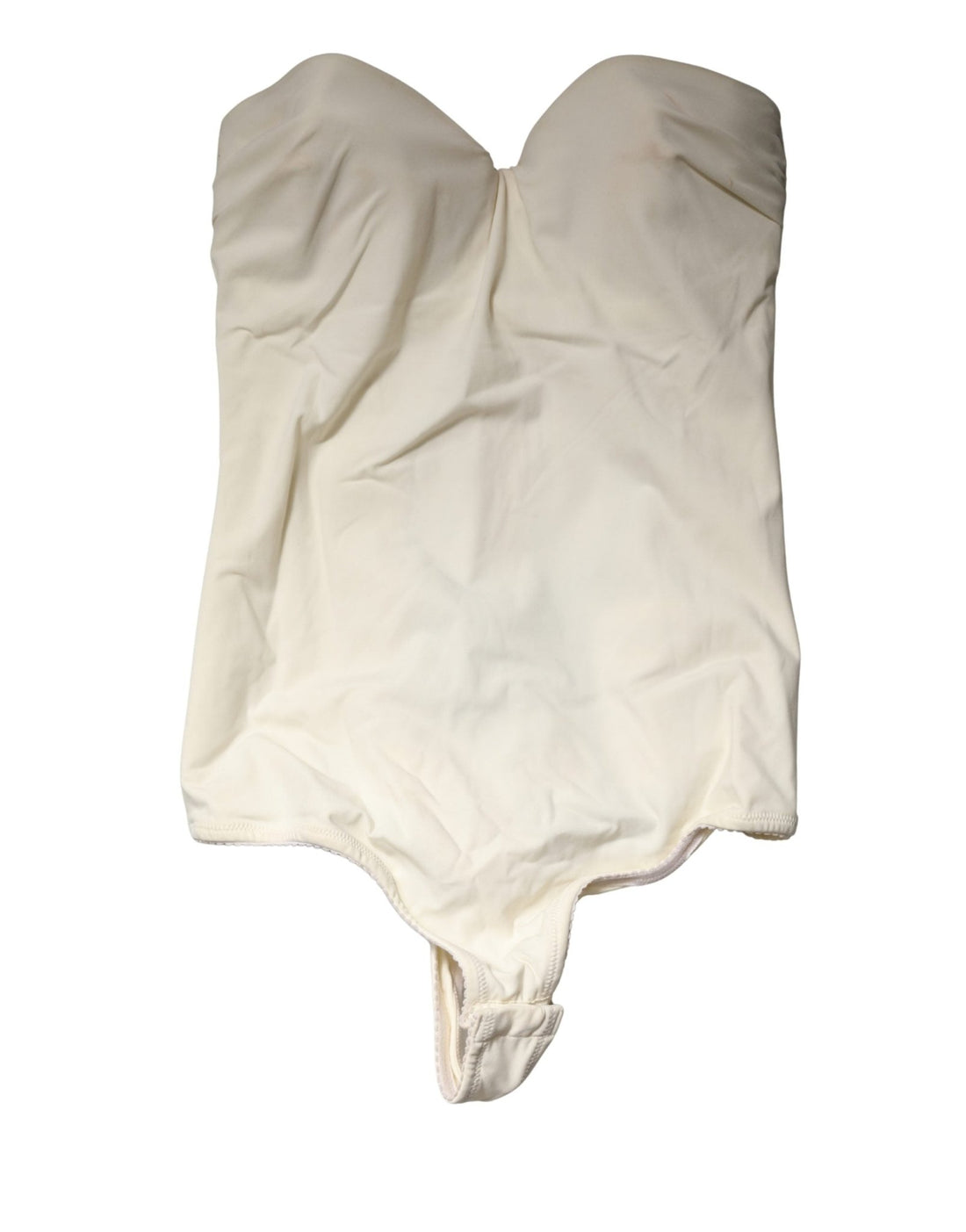 Elisabetta Franchi Off White Strapless One Piece Swimsuit Swimwear - RIMODA