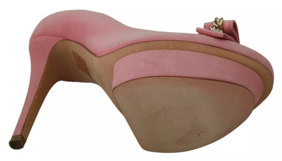 Elisabetta Franchi Pink Bow Stiletto Heel Pumps Shoes - RIMODA