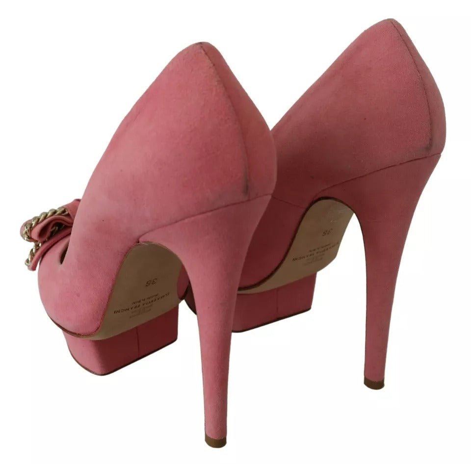 Elisabetta Franchi Pink Bow Stiletto Heel Pumps Shoes - RIMODA