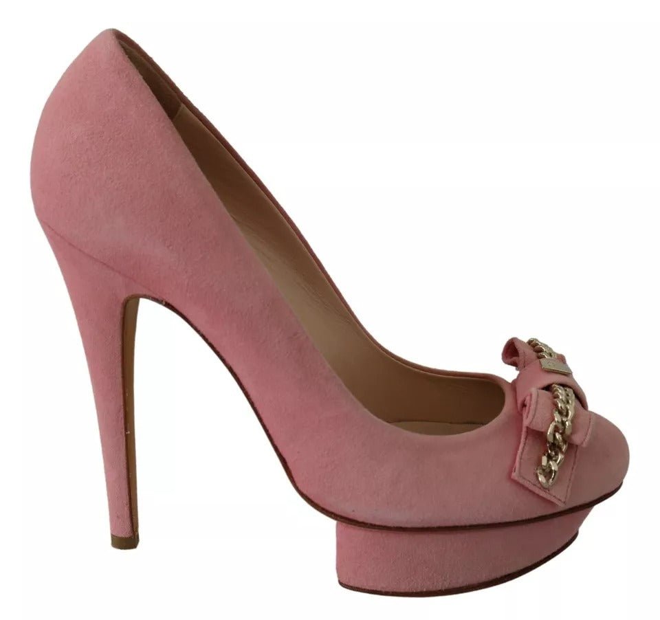 Elisabetta Franchi Pink Bow Stiletto Heel Pumps Shoes - RIMODA