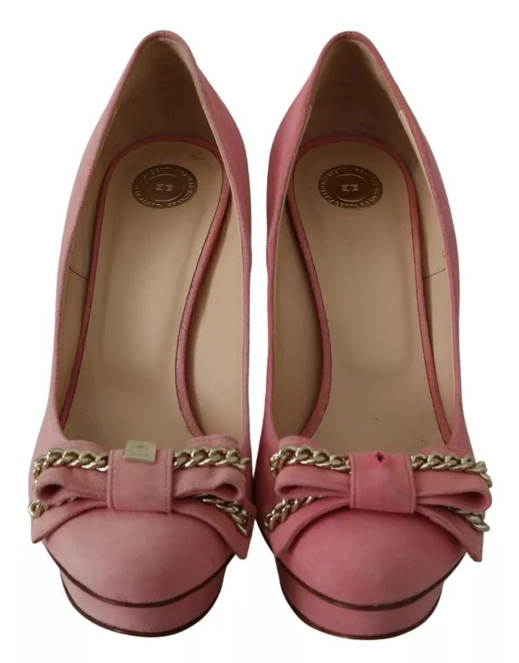 Elisabetta Franchi Pink Bow Stiletto Heel Pumps Shoes - RIMODA