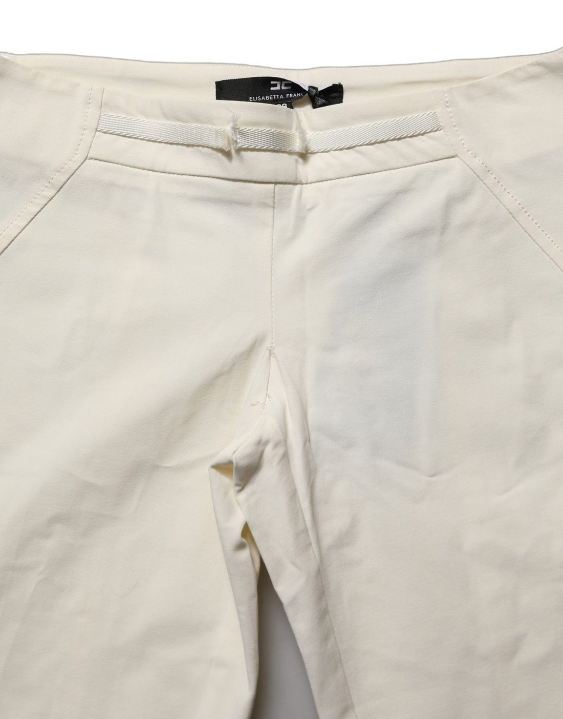 Elisabetta Franchi White Low Waist Skinny Women Trouser Pants - RIMODA