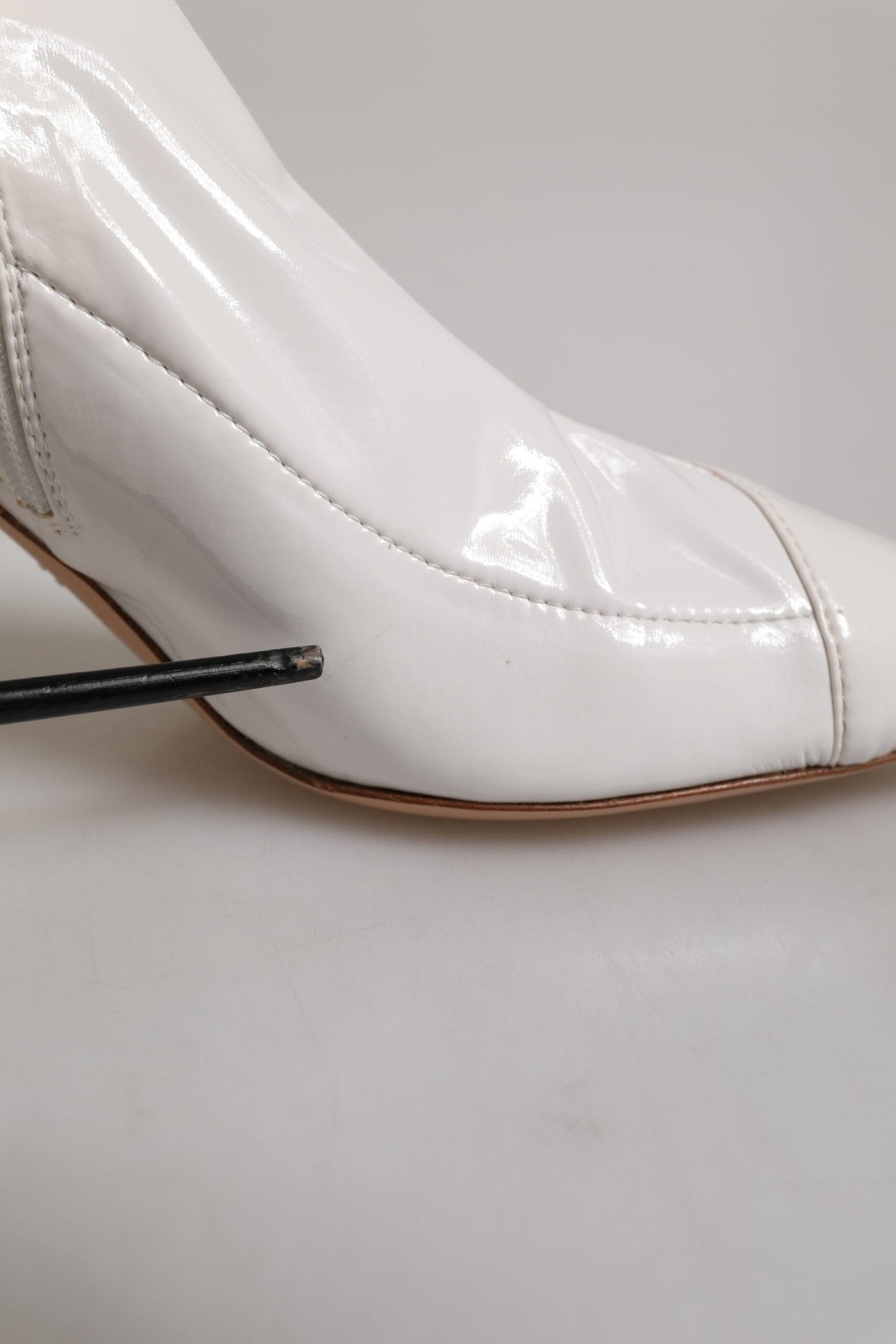 Elisabetta Franchi White Stiletto Heels Mid Calf Boots Shoes - RIMODA