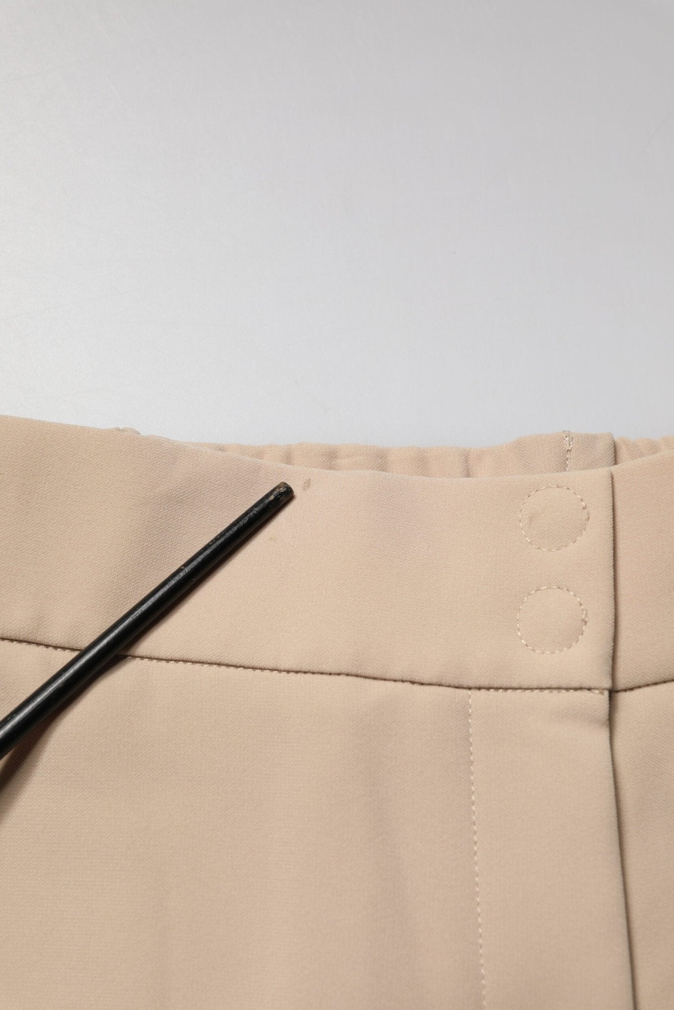 Emporio Armani Beige High Waist Straight Chino Trouser Pants - RIMODA