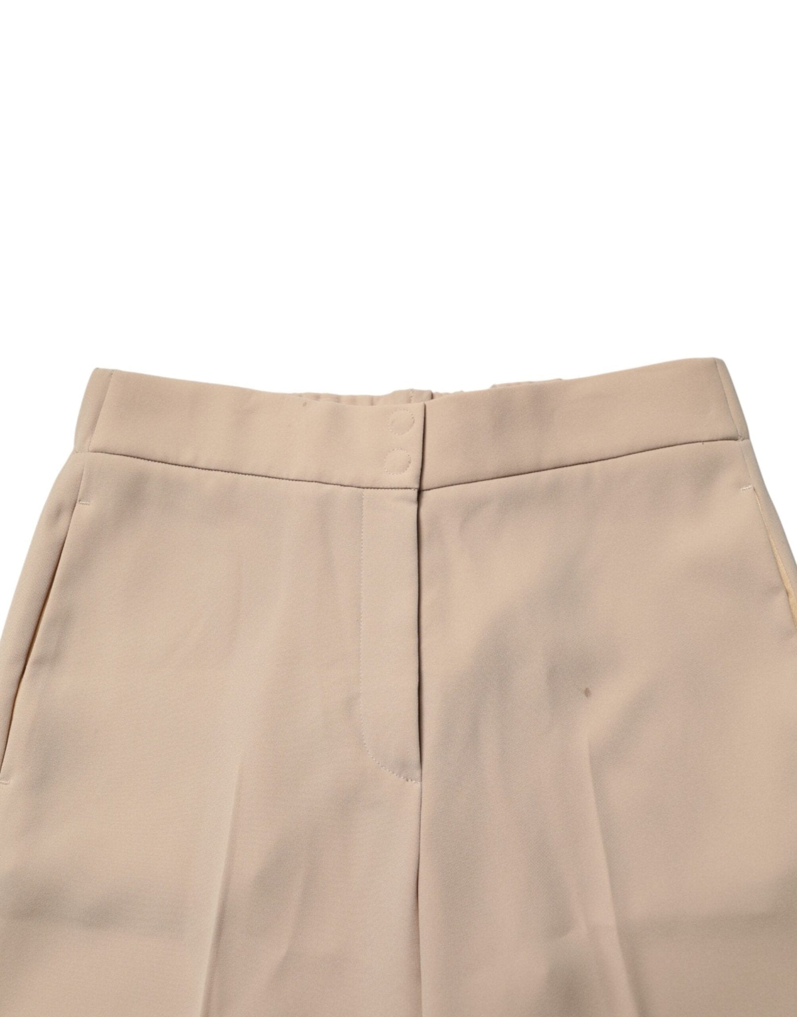 Emporio Armani Beige High Waist Straight Chino Trouser Pants - RIMODA