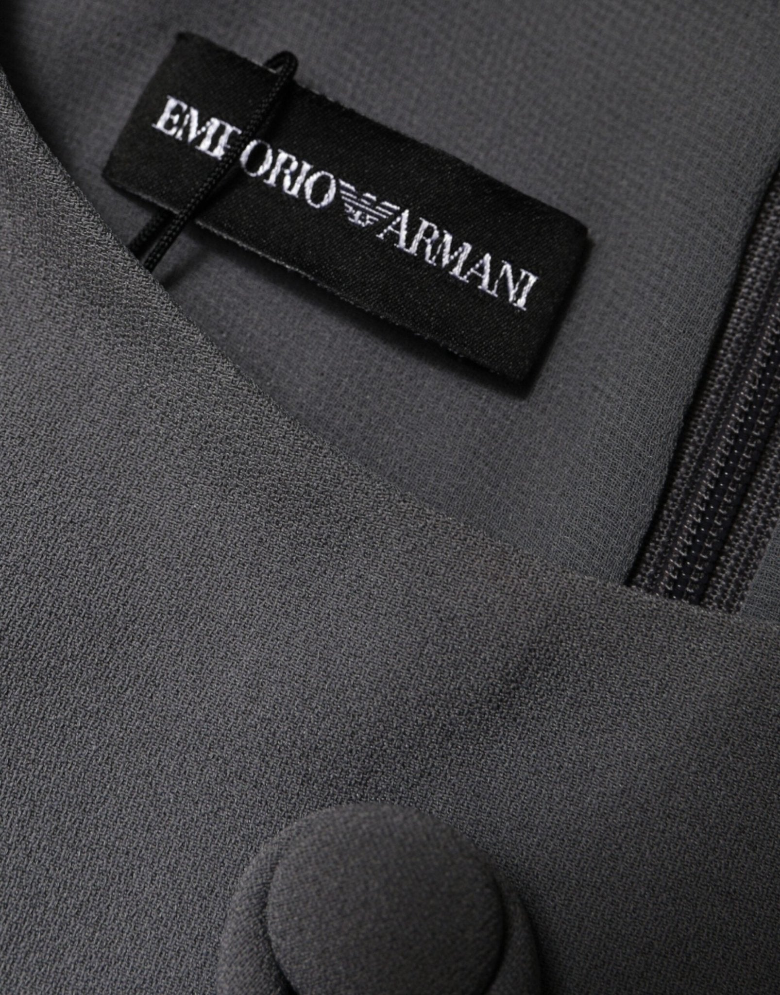 Emporio Armani Gray Round Neck Sleeveless A-line Mini Dress - RIMODA