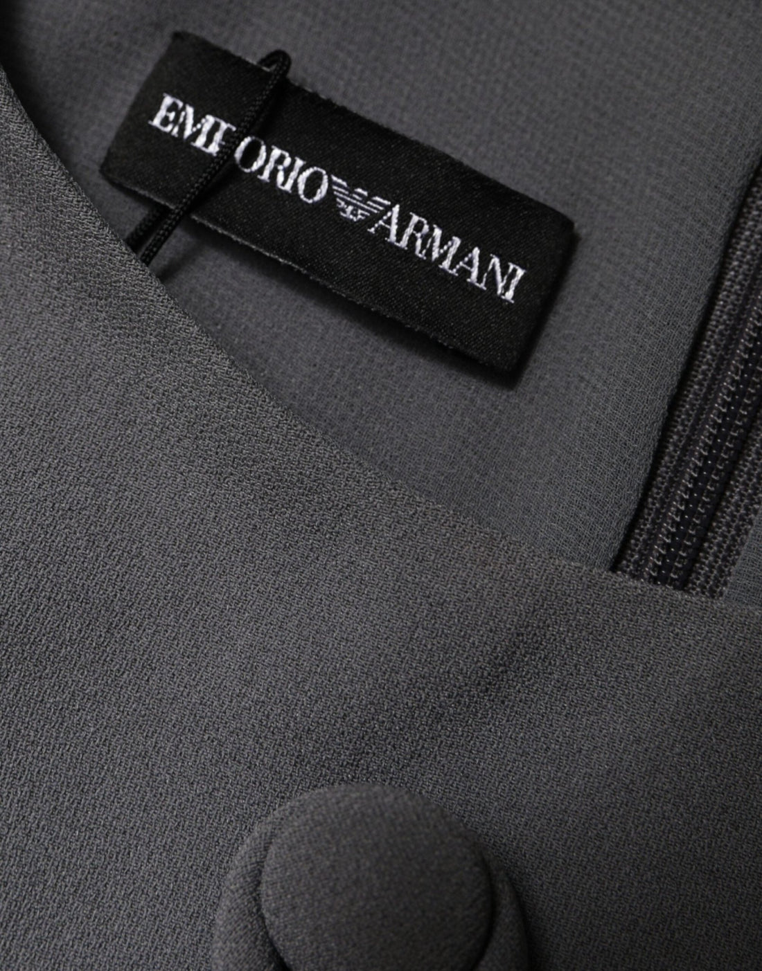 Emporio Armani Gray Round Neck Sleeveless A-line Mini Dress - RIMODA