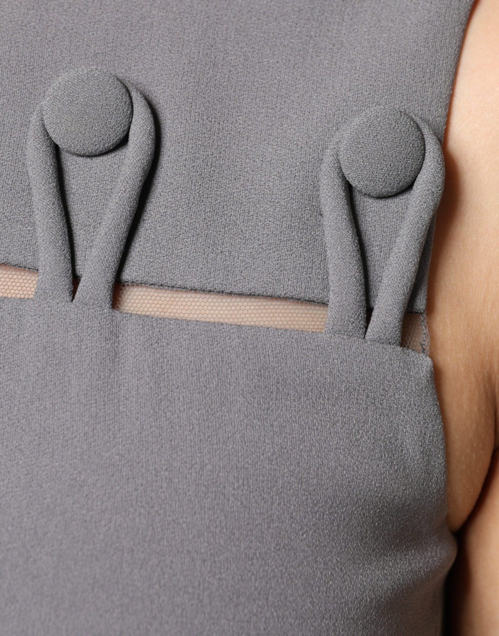 Emporio Armani Gray Round Neck Sleeveless A-line Mini Dress - RIMODA