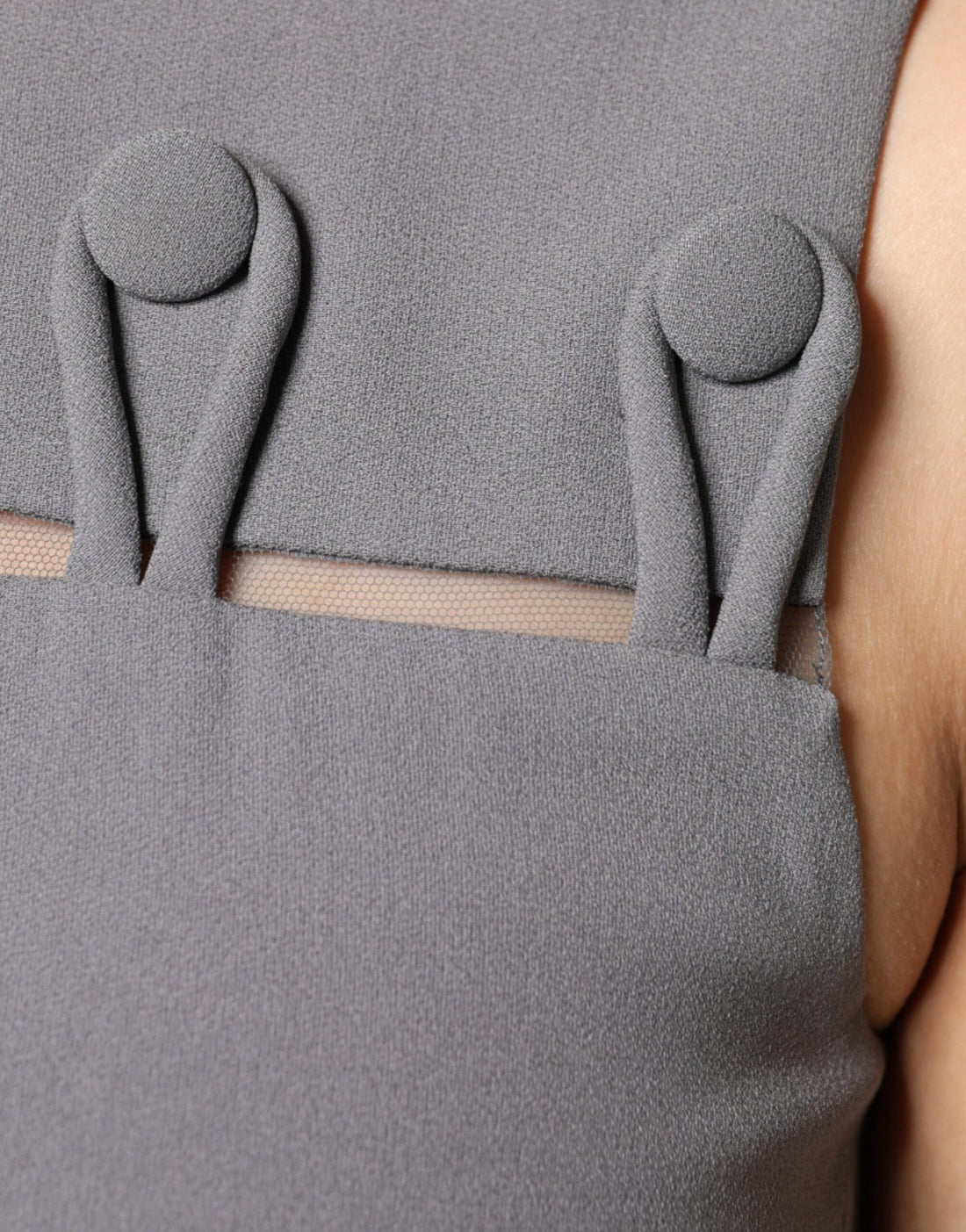 Emporio Armani Gray Round Neck Sleeveless A-line Mini Dress - RIMODA