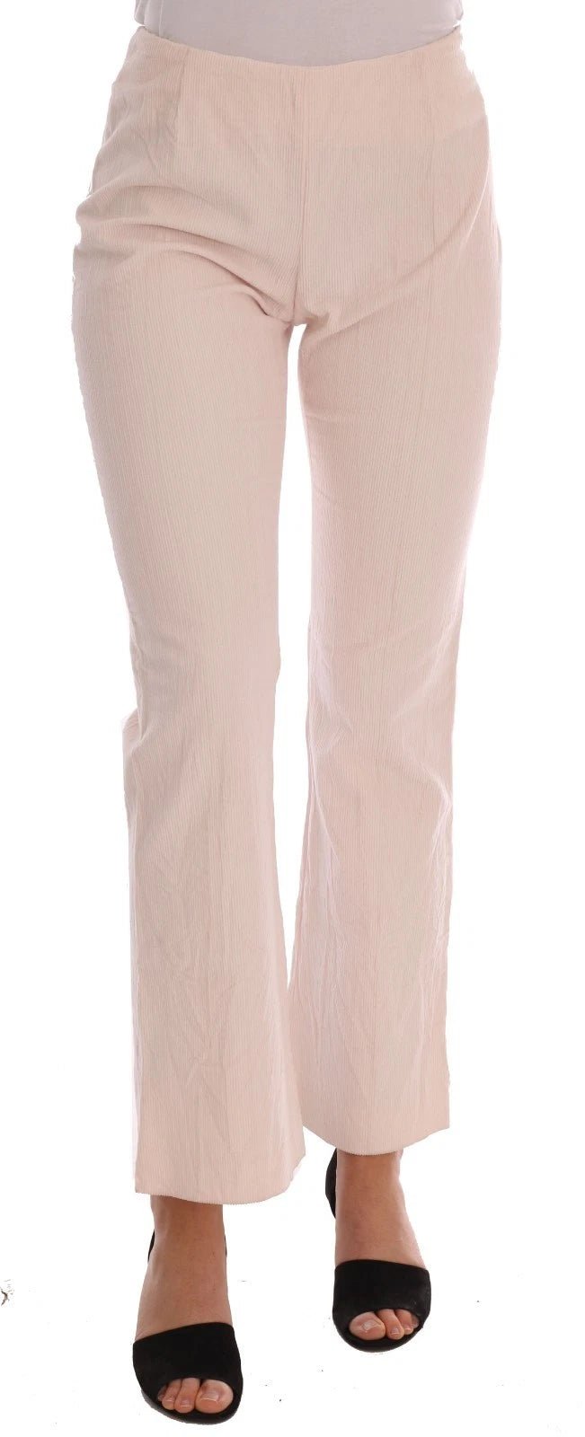 Ermanno Scervino Beige Cotton Stretch Straight Trousers Pants - RIMODA