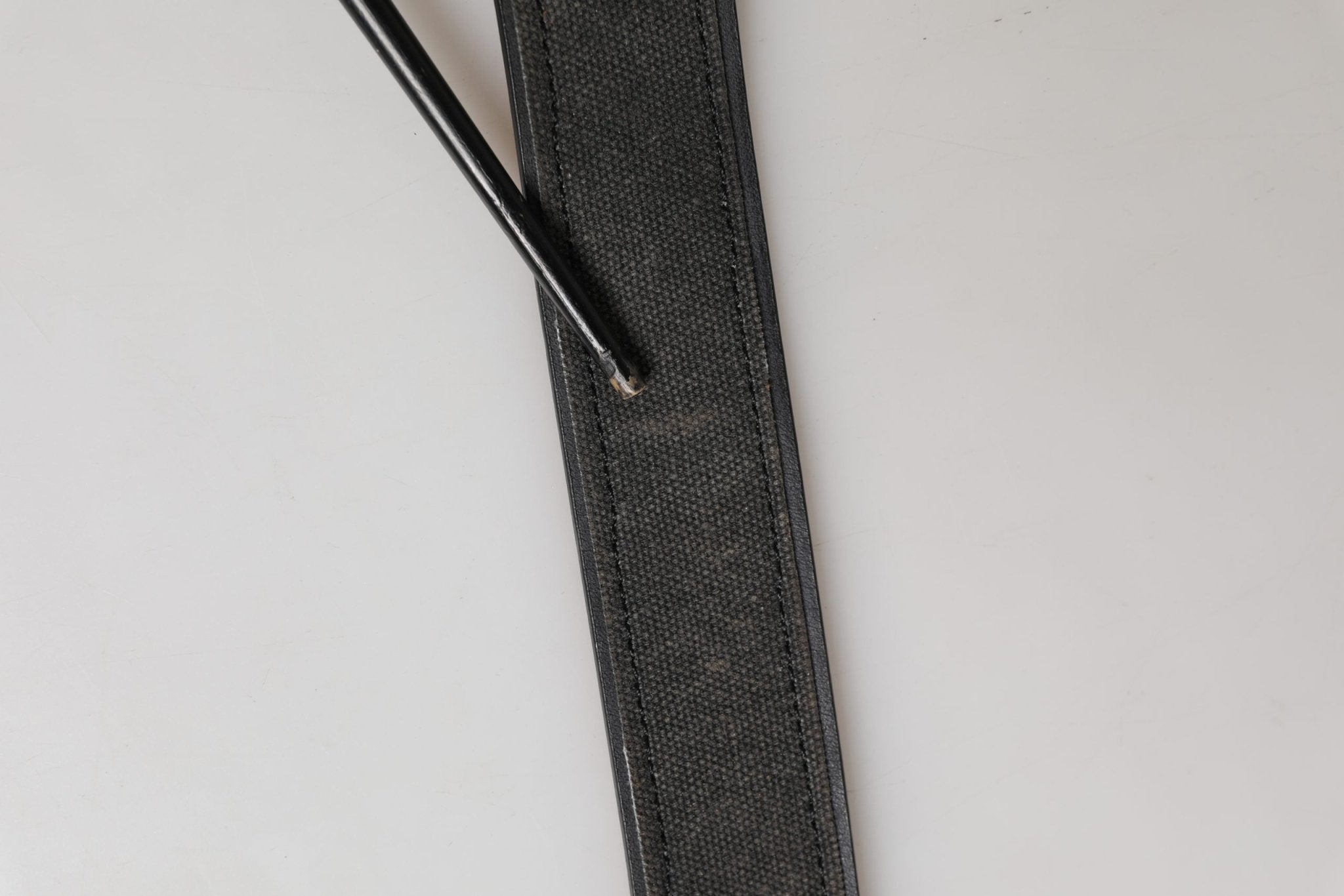 Ermanno Scervino Black Leather Cotton Logo Metal Buckle Belt - RIMODA