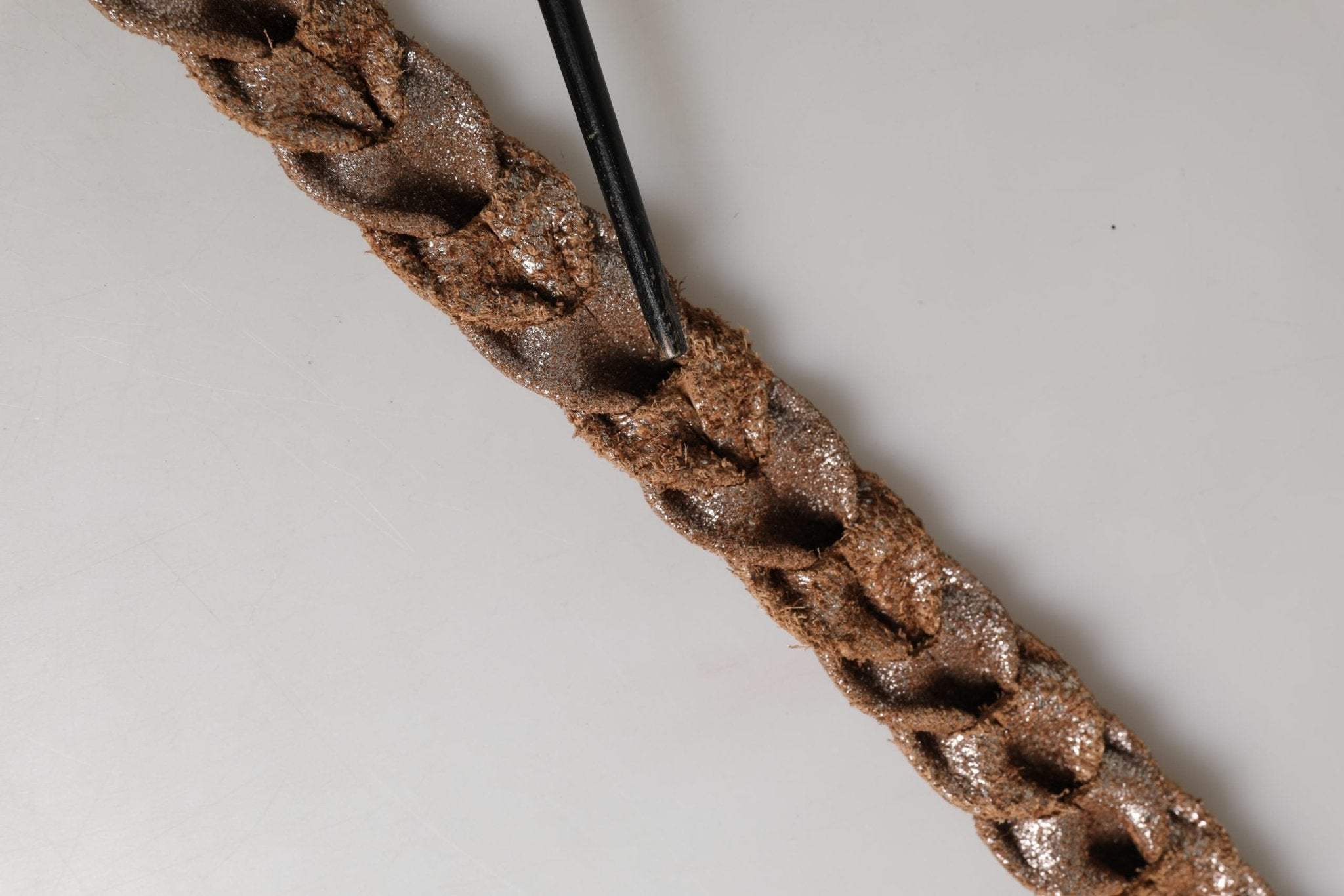 Ermanno Scervino Brown Leather Braided Metal Buckle Belt - RIMODA