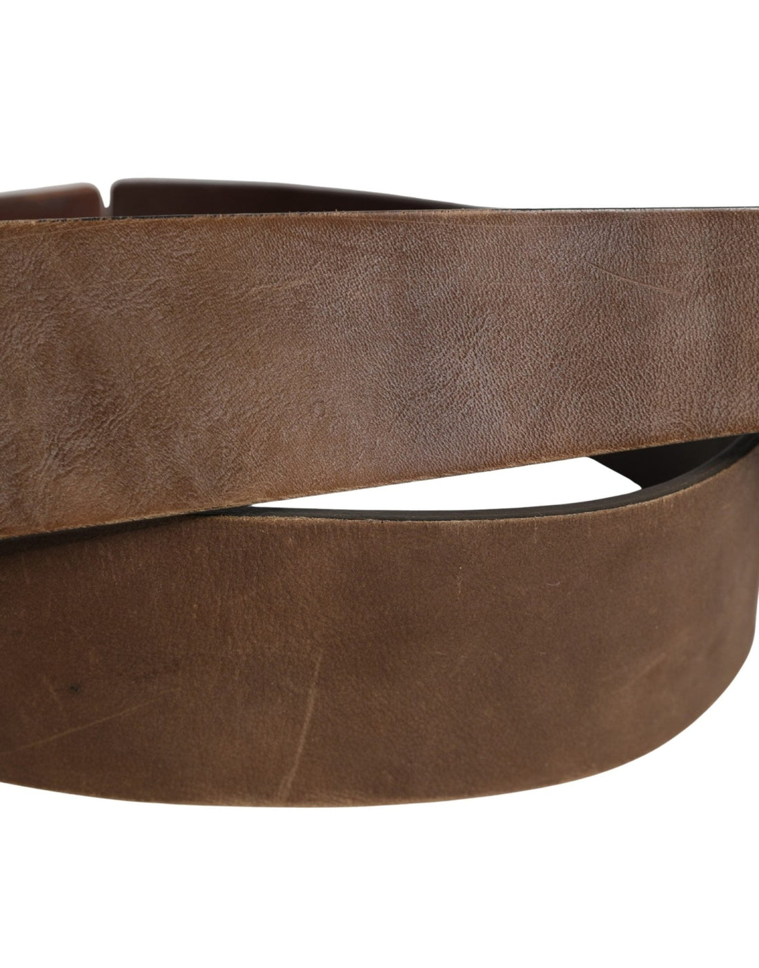 Ermanno Scervino Brown Leather Wide Gold Metal Buckle Belt - RIMODA