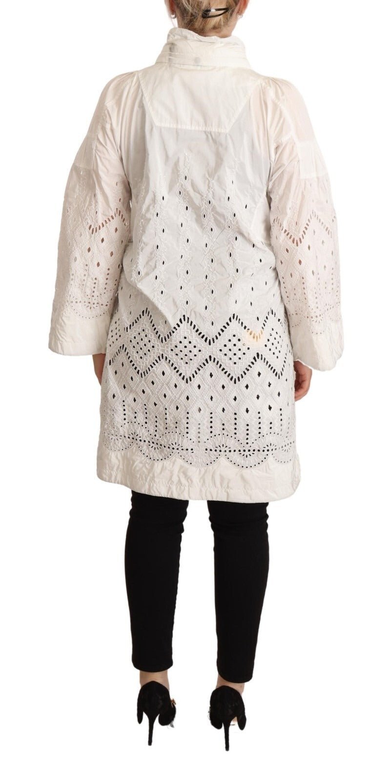 Ermanno Scervino Button Down White Long Sleeve Polyester Jacket - RIMODA