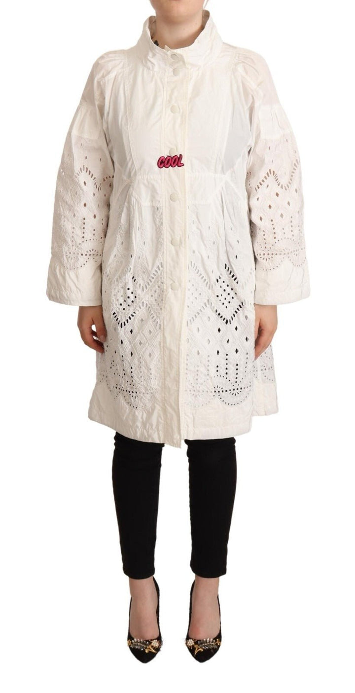 Ermanno Scervino Button Down White Long Sleeve Polyester Jacket - RIMODA