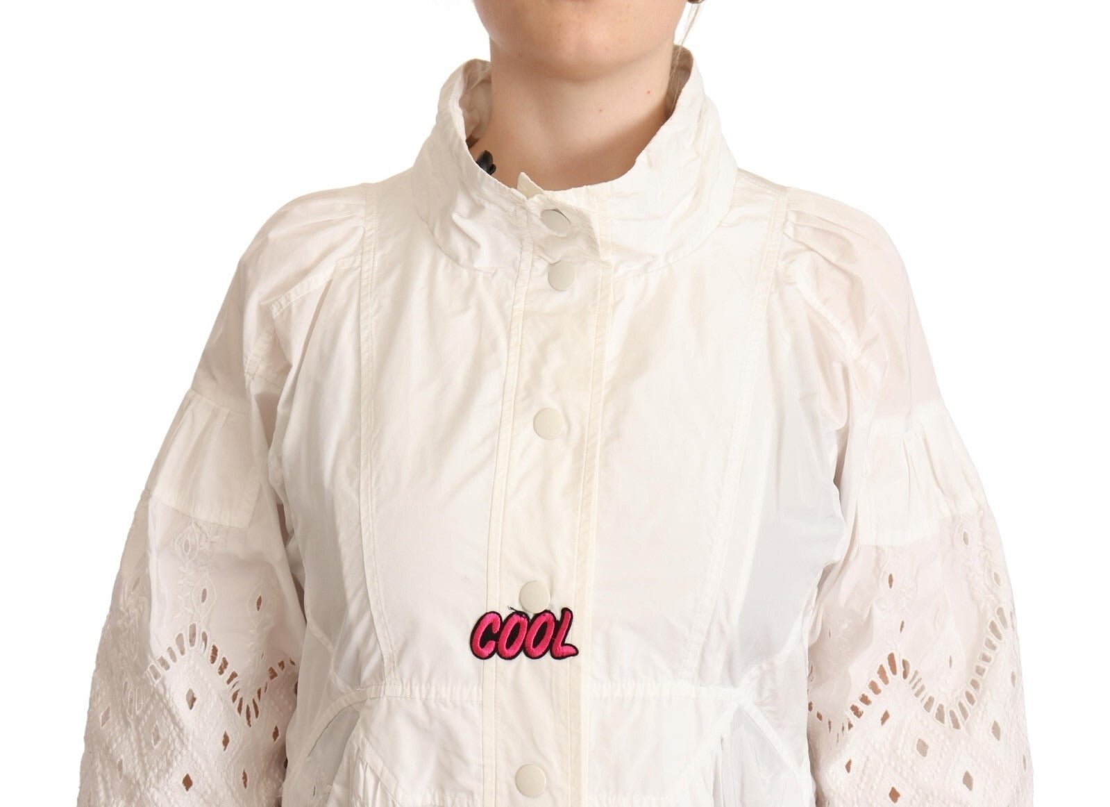 Ermanno Scervino Button Down White Long Sleeve Polyester Jacket - RIMODA