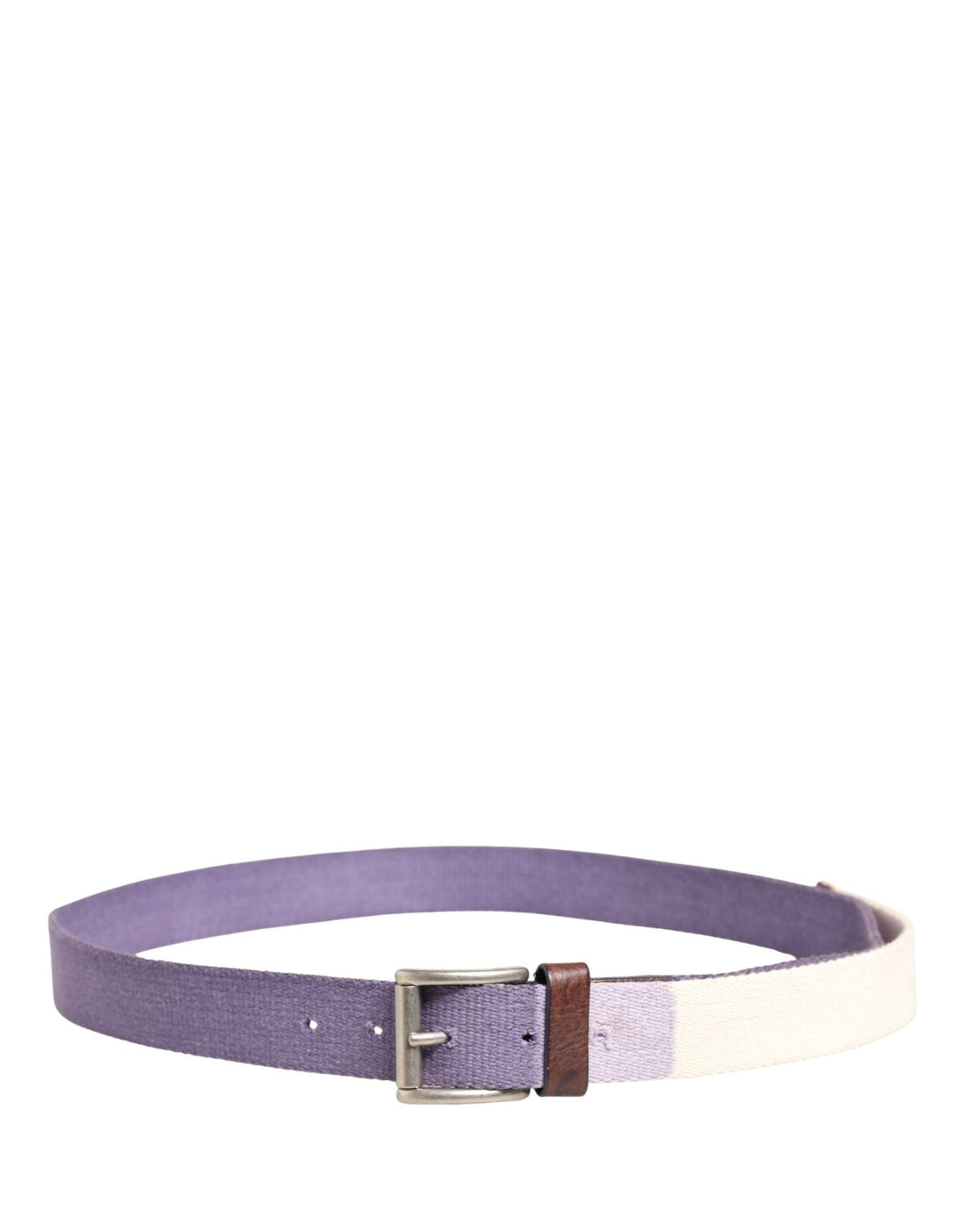 Ermanno Scervino Men Purple Canvas Silver Metal Buckle Belt - RIMODA