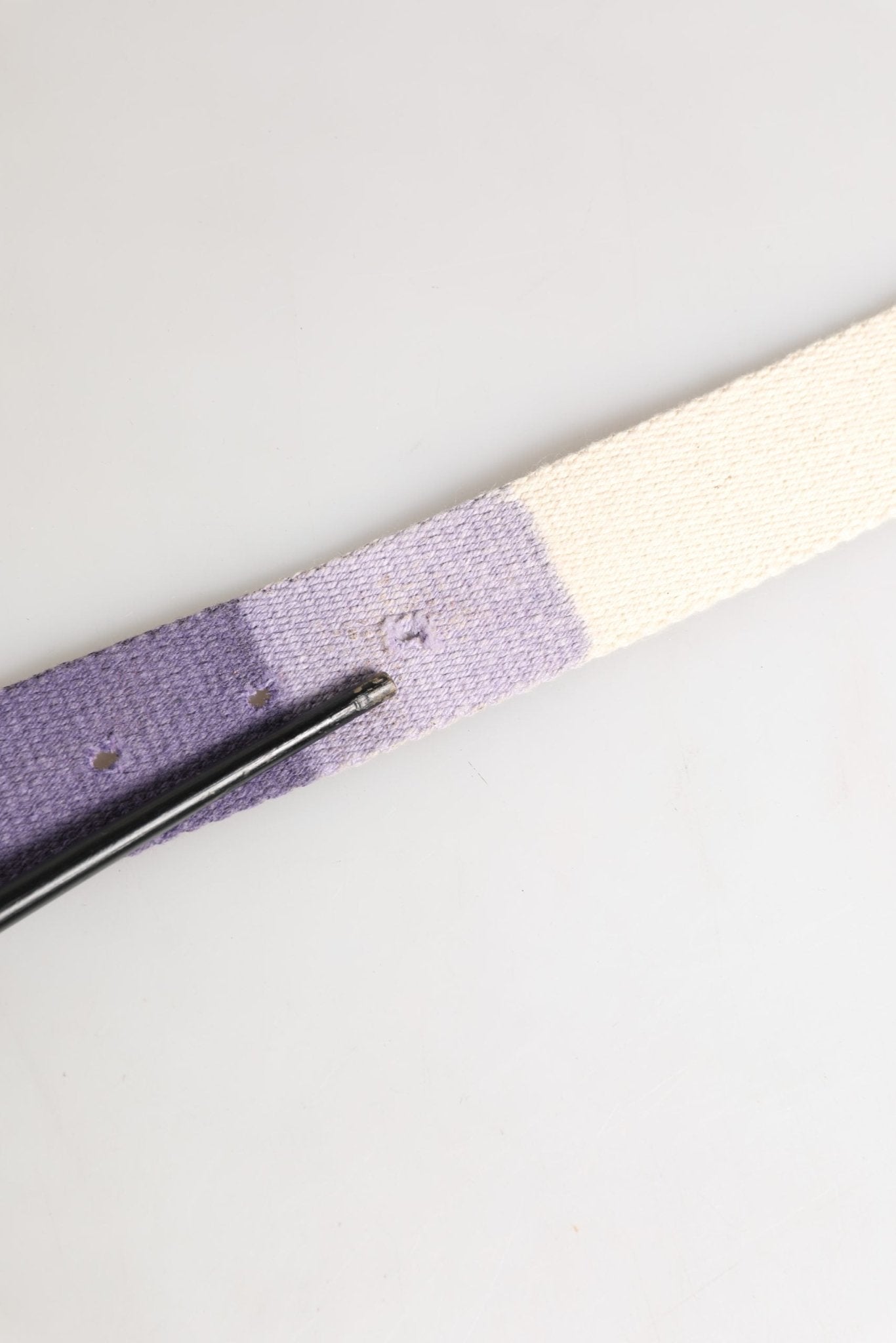 Ermanno Scervino Men Purple Canvas Silver Metal Buckle Belt - RIMODA