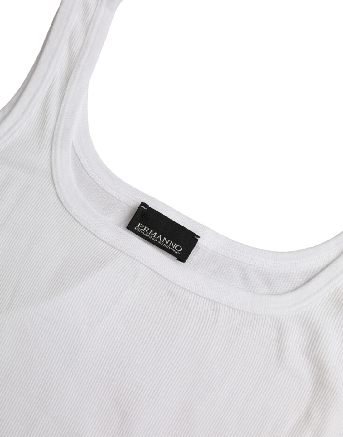 Ermanno Scervino White Cotton Sleevelesss Tank Casual Top - RIMODA
