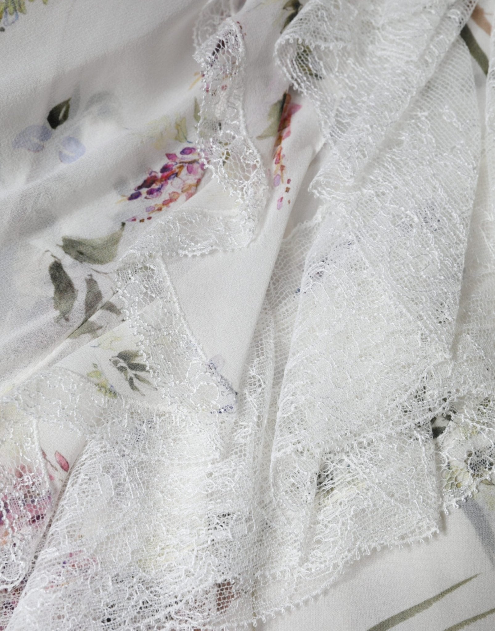 Ermanno Scervino White Floral Ruffles Lace Long Sleeves Maxi Dress - RIMODA