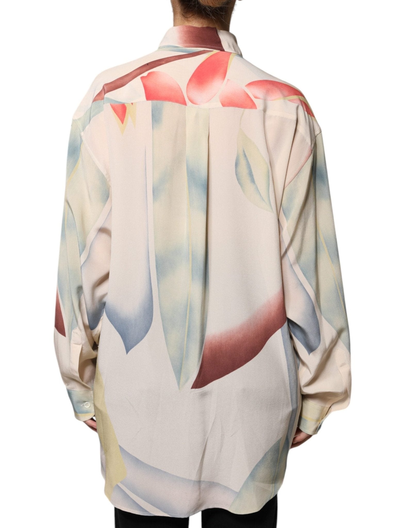 Etro Beige Printed Collared Buttoned Long Sleeves Blouse Top - RIMODA