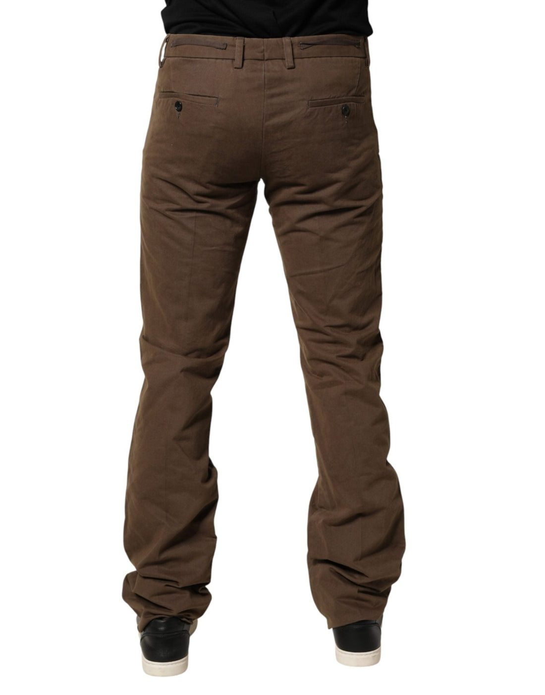 Exte Brown Straight Cut Mid Waist Chino Men Trouser Pants - RIMODA