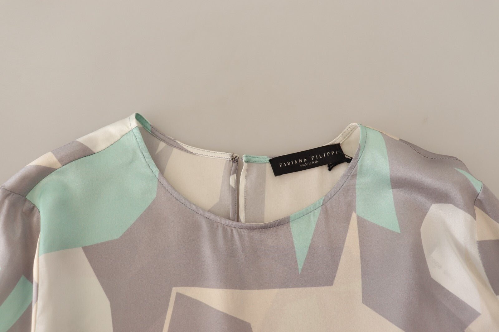 Fabiana Filippi Multicolor Silk Long Sleeves Round Neck Top Blouse - RIMODA