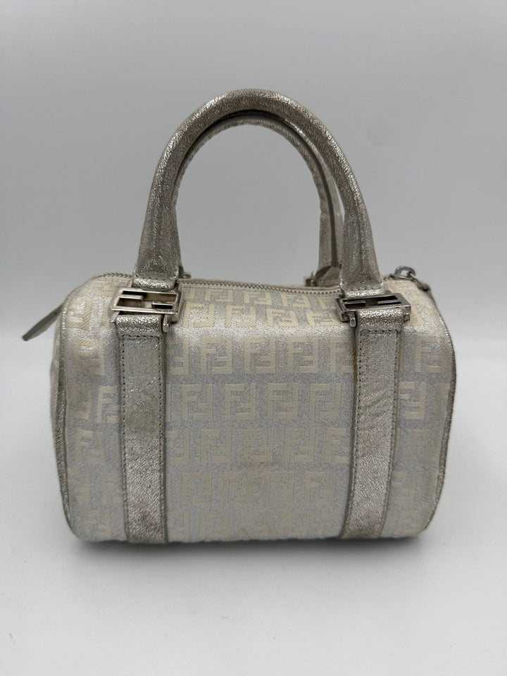 Fendi FENDI Mini Bauletto FF Zucchino Laminated Handbag - RIMODA