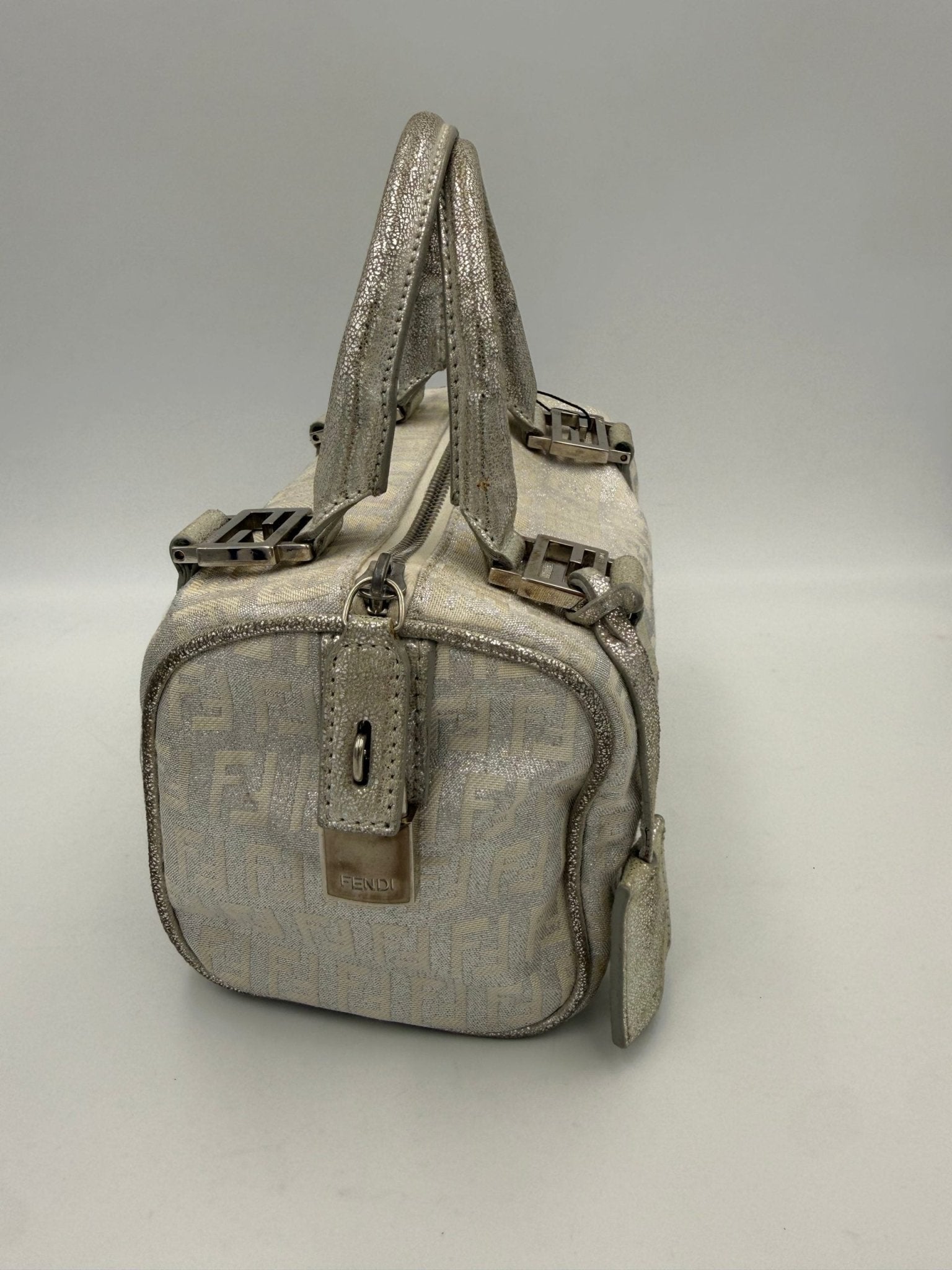 Fendi FENDI Mini Bauletto FF Zucchino Laminated Handbag - RIMODA