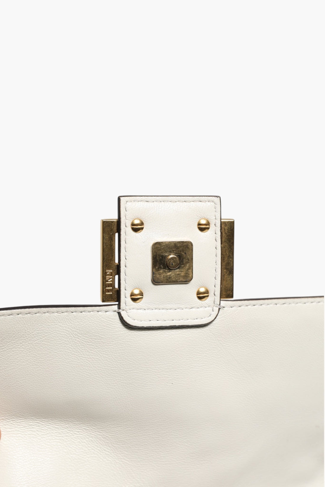 Fendi FF Embossed Baguette Nappa Leather Bag - RIMODA