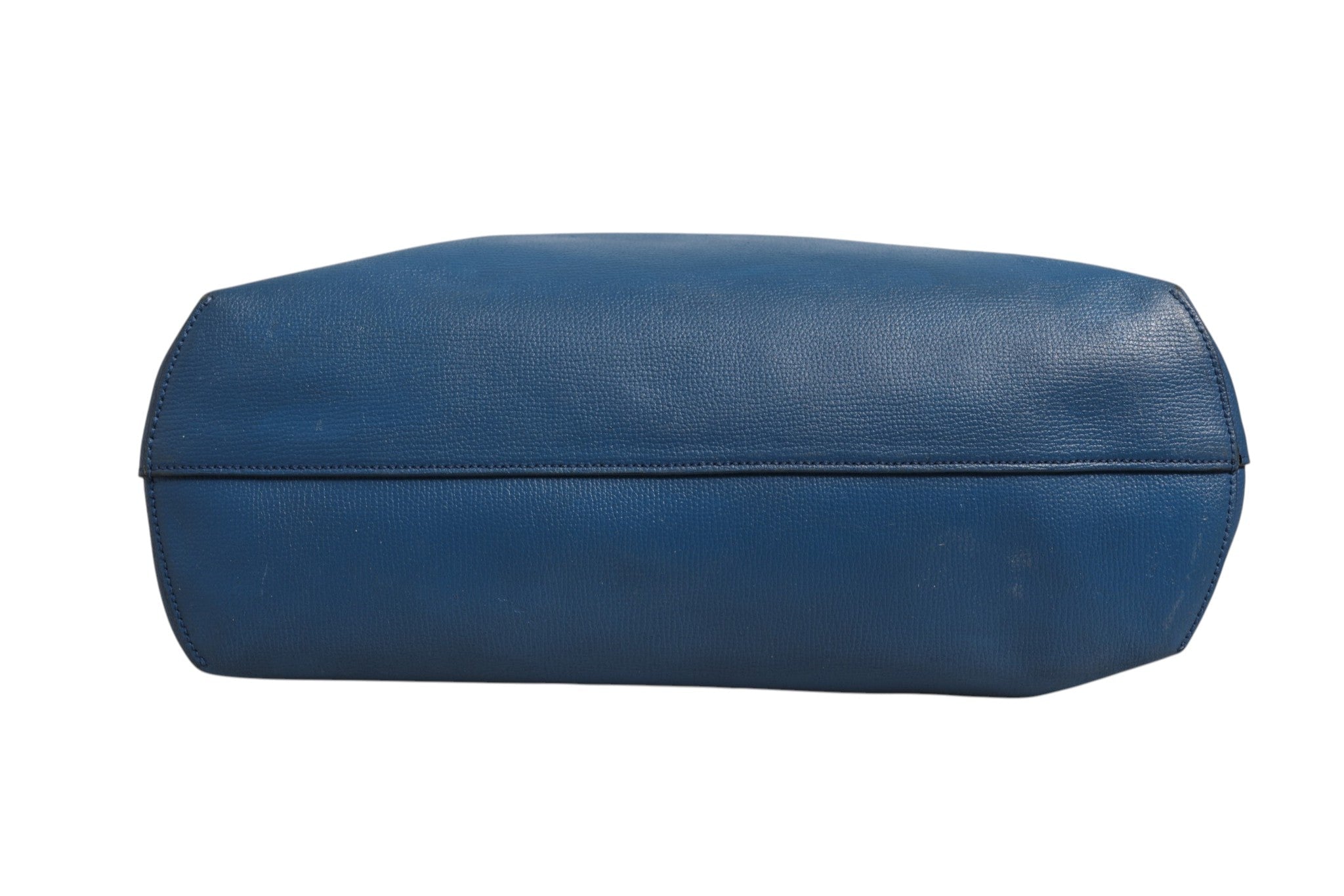 Fendi Leather Navy Blue Shopping Tote - RIMODA