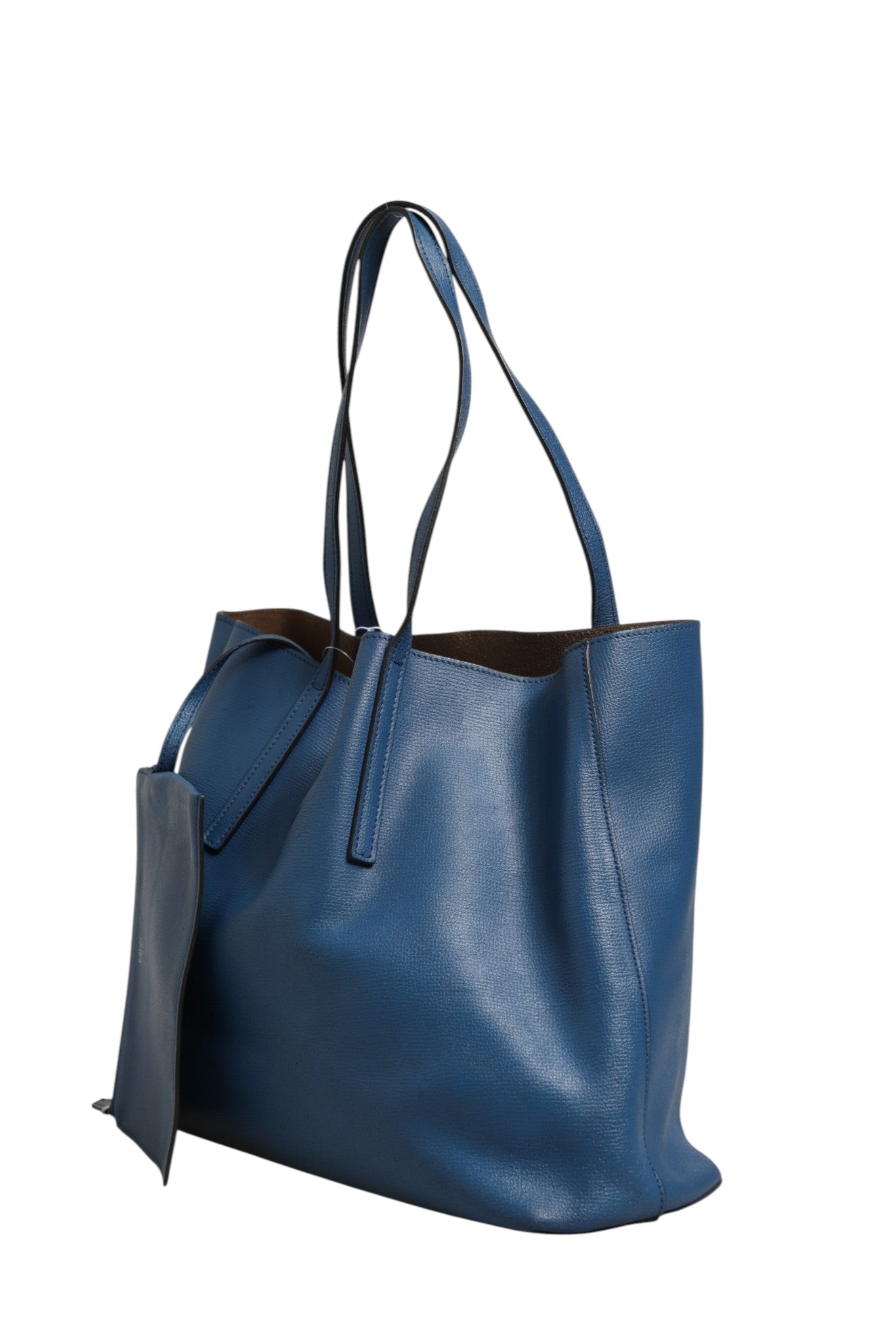 Fendi Leather Navy Blue Shopping Tote - RIMODA