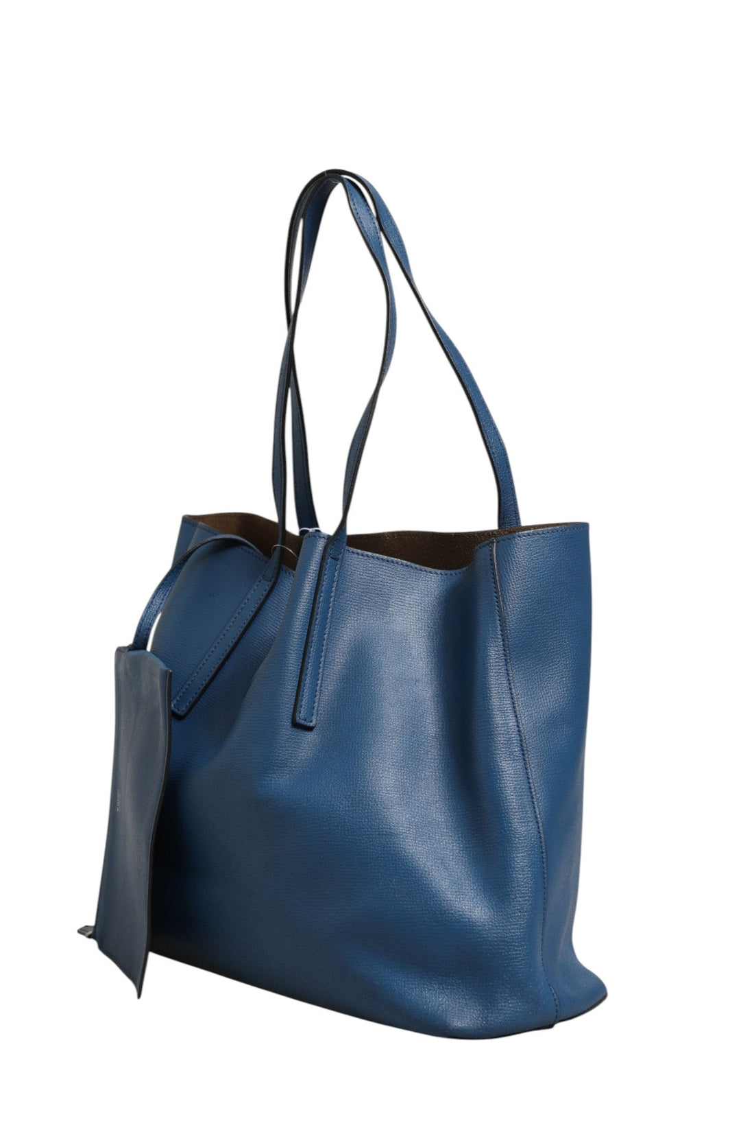 Fendi Leather Navy Blue Shopping Tote - RIMODA