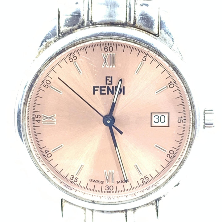 Fendi Pink Champagne Dial Quartz Watch, Stainless Steel - RIMODA