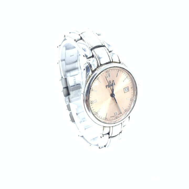 Fendi Pink Champagne Dial Quartz Watch, Stainless Steel - RIMODA