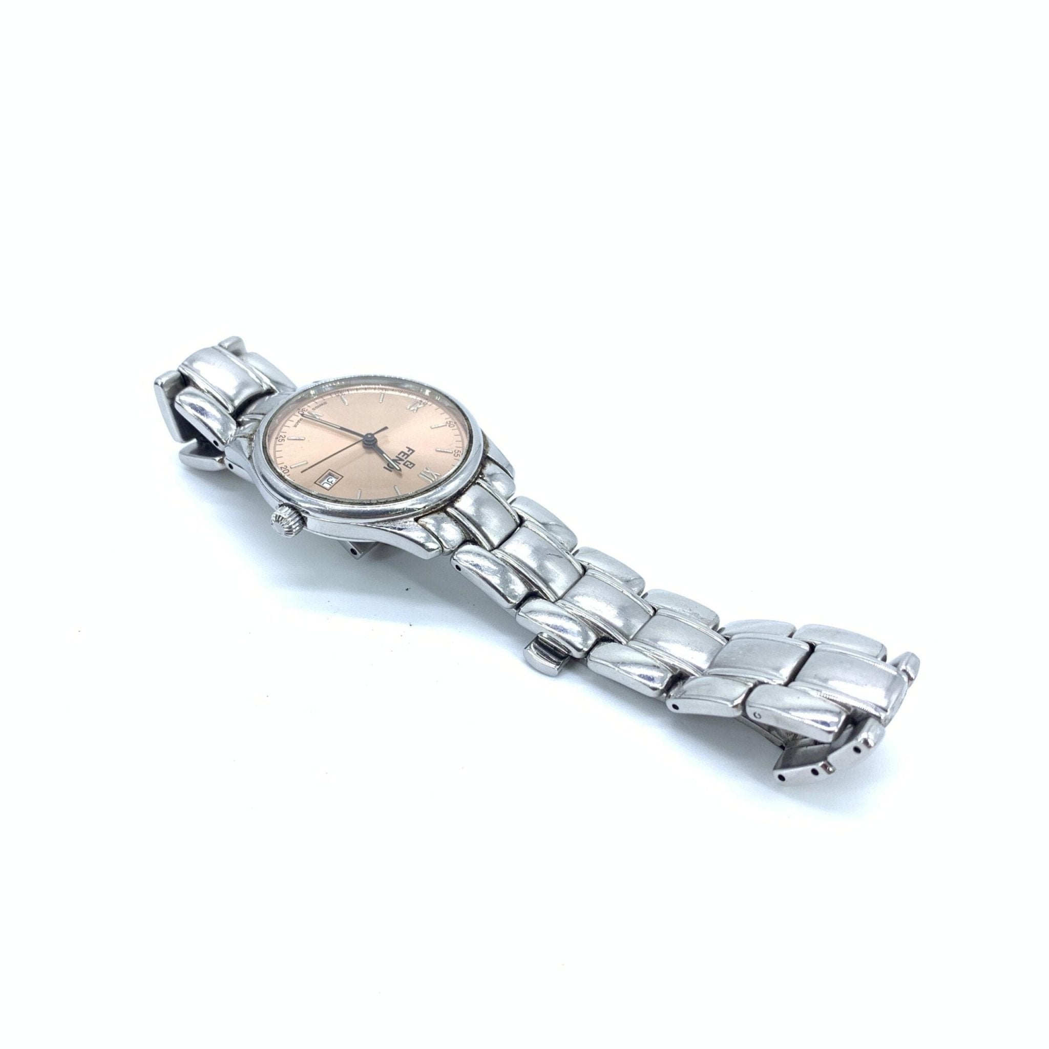 Fendi Pink Champagne Dial Quartz Watch, Stainless Steel - RIMODA